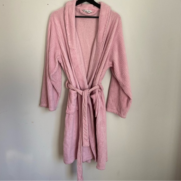 Hotel Collection Other - Hotel Spa Collection Pink Robe with Pockets - Bath Robe, Velour, Plush